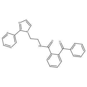2-benzoyl-N-{2-[2-(pyrazin-2-yl)-1H-imidazol-1-yl]ethyl}benzamide结构式