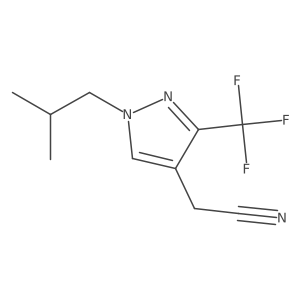 2-(1-isobutyl-3-(trifluoromethyl)-1H-pyrazol-4-yl)acetonitrile Structure