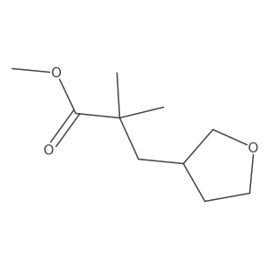 Methyl 2,2-dimethyl-3-(oxolan-3-yl)propanoate结构式
