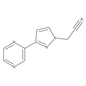 2-(3-(pyrazin-2-yl)-1H-pyrazol-1-yl)acetonitrile Structure