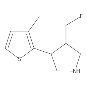 3-(Fluoromethyl)-4-(3-methylthiophen-2-yl)pyrrolidine结构式