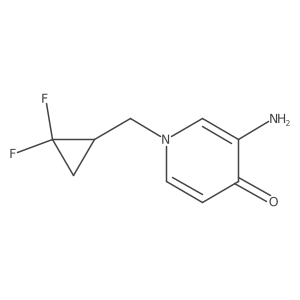 3-Amino-1-[(2,2-difluorocyclopropyl)methyl]-1,4-dihydropyridin-4-one Structure