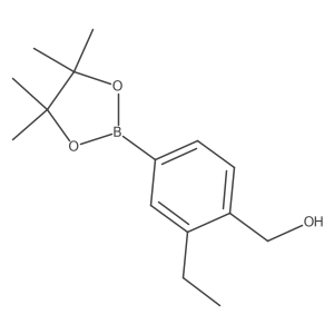 4-Hydroxymethyl-3-ethylphenylboronic acid pinacol ester结构式