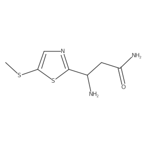 (3R)-3-amino-3-[5-(methylsulfanyl)-1,3-thiazol-2-yl]propanamide结构式