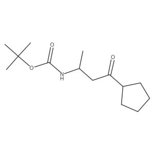 tert-butyl N-[(2R)-4-cyclopentyl-4-oxobutan-2-yl]carbamate结构式