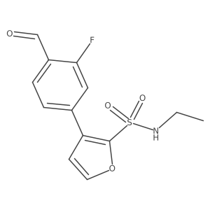 N-ethyl-3-(3-fluoro-4-formylphenyl)furan-2-sulfonamide Structure