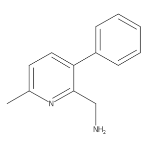 (6-Methyl-3-phenylpyridin-2-yl)methanamine结构式