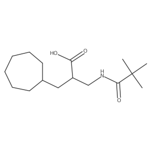 2-(Cycloheptylmethyl)-3-(2,2-dimethylpropanamido)propanoic acid Structure