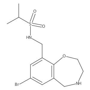 N-[(7-bromo-2,3,4,5-tetrahydro-1,4-benzoxazepin-9-yl)methyl]propane-2-sulfonamide结构式
