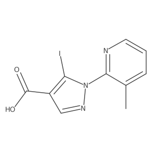 5-iodo-1-(3-methylpyridin-2-yl)-1H-pyrazole-4-carboxylic acid Structure