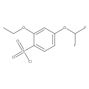 4-(Difluoromethoxy)-2-ethoxybenzene-1-sulfonyl chloride结构式