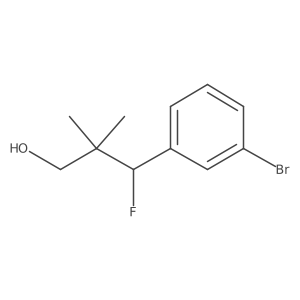 3-(3-Bromophenyl)-3-fluoro-2,2-dimethylpropan-1-ol结构式