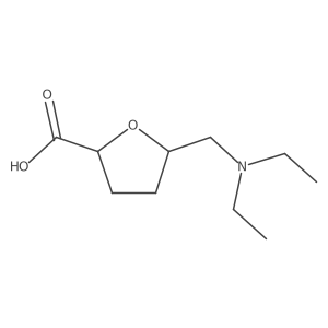 rac-(2R,5S)-5-[(diethylamino)methyl]oxolane-2-carboxylic acid结构式