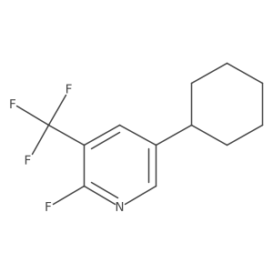 5-Cyclohexyl-2-fluoro-3-(trifluoromethyl)pyridine结构式