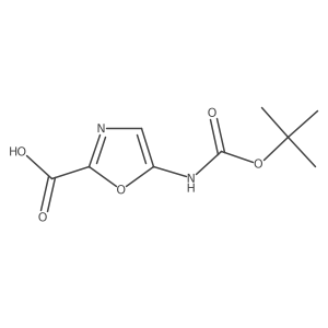 5-((tert-Butoxycarbonyl)amino)oxazole-2-carboxylic acid Structure