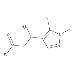 (3S)-3-amino-3-(5-chloro-1-methyl-1H-pyrazol-4-yl)propanoic acid结构式