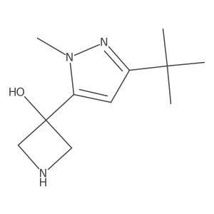 3-(3-tert-butyl-1-methyl-1H-pyrazol-5-yl)azetidin-3-ol结构式