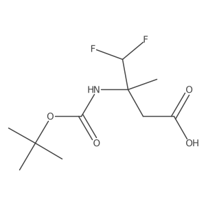 4,4-Difluoro-3-methyl-3-[(2-methylpropan-2-yl)oxycarbonylamino]butanoic acid Structure