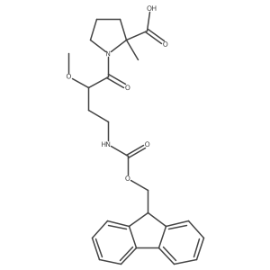 (2S)-1-[4-({[(9H-fluoren-9-yl)methoxy]carbonyl}amino)-2-methoxybutanoyl]-2-methylpyrrolidine-2-carboxylic acid Structure