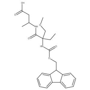 (3S)-3-[2-({[(9H-fluoren-9-yl)methoxy]carbonyl}amino)-2-(methoxymethyl)butanamido]butanoic acid Structure