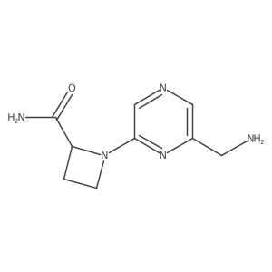 1-[6-(Aminomethyl)pyrazin-2-yl]azetidine-2-carboxamide结构式