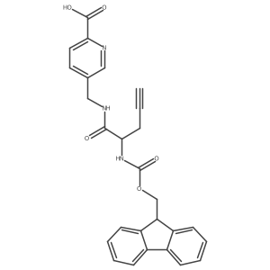 5-{[2-({[(9H-fluoren-9-yl)methoxy]carbonyl}amino)pent-4-ynamido]methyl}pyridine-2-carboxylic acid结构式