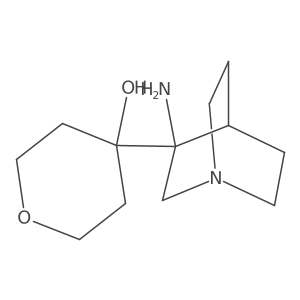4-{3-Amino-1-azabicyclo[2.2.2]octan-3-yl}oxan-4-ol Structure