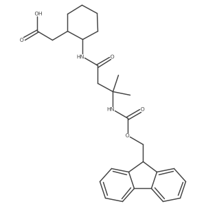 2-{2-[3-({[(9H-fluoren-9-yl)methoxy]carbonyl}amino)-3-methylbutanamido]cyclohexyl}acetic acid Structure