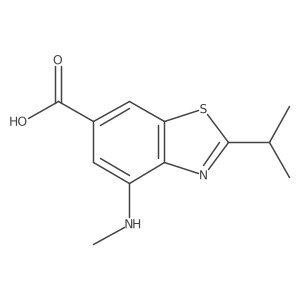 4-(Methylamino)-2-(propan-2-yl)-1,3-benzothiazole-6-carboxylic acid结构式
