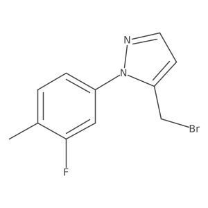 5-(bromomethyl)-1-(3-fluoro-4-methylphenyl)-1H-pyrazole Structure