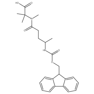 2-[4-({[(9H-fluoren-9-yl)methoxy]carbonyl}amino)-N-methylpentanamido]-2-methylpropanoic acid Structure