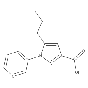 5-propyl-1-(pyridin-3-yl)-1H-pyrazole-3-carboxylic acid结构式
