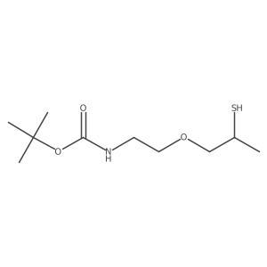 tert-butyl N-[2-(2-sulfanylpropoxy)ethyl]carbamate Structure