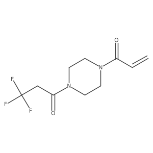 3,3,3-Trifluoro-1-(4-prop-2-enoylpiperazin-1-yl)propan-1-one结构式