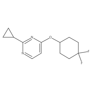 2-Cyclopropyl-4-[(4,4-difluorocyclohexyl)oxy]pyrimidine Structure