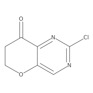 2-Chloro-6,7-dihydro-8H-pyrano[3,2-d]pyrimidin-8-one结构式