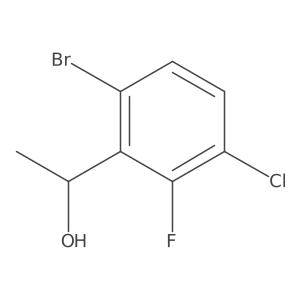 (1S)-1-(6-bromo-3-chloro-2-fluorophenyl)ethan-1-ol结构式