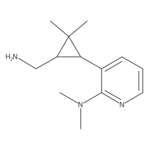 rac-3-[(1R,3R)-3-(aminomethyl)-2,2-dimethylcyclopropyl]-N,N-dimethylpyridin-2-amine Structure