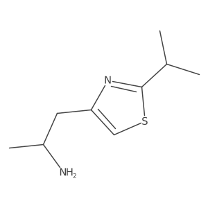 (2S)-1-[2-(propan-2-yl)-1,3-thiazol-4-yl]propan-2-amine结构式