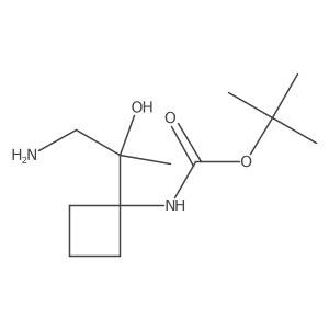 tert-butyl N-[1-(1-amino-2-hydroxypropan-2-yl)cyclobutyl]carbamate结构式