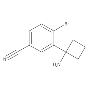 3-(1-Aminocyclobutyl)-4-bromobenzonitrile Structure