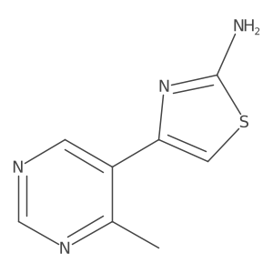 4-(4-Methylpyrimidin-5-yl)-1,3-thiazol-2-amine结构式