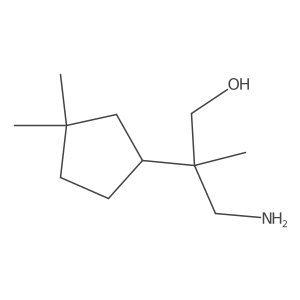 3-Amino-2-(3,3-dimethylcyclopentyl)-2-methylpropan-1-ol结构式
