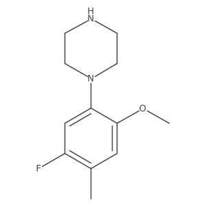 1-(5-Fluoro-2-methoxy-4-methylphenyl)piperazine结构式