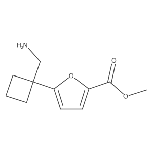 Methyl 5-[1-(aminomethyl)cyclobutyl]furan-2-carboxylate结构式