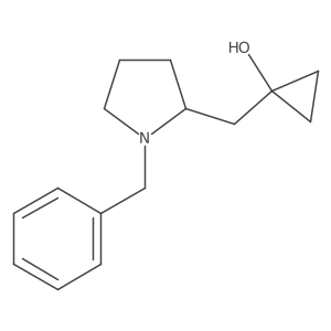 1-[(1-Benzylpyrrolidin-2-yl)methyl]cyclopropan-1-ol结构式