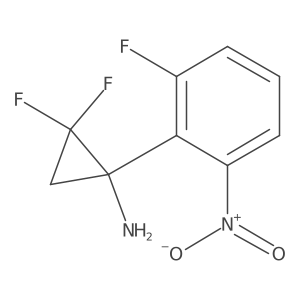 2,2-Difluoro-1-(2-fluoro-6-nitrophenyl)cyclopropan-1-amine Structure