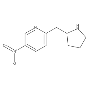 5-Nitro-2-[(pyrrolidin-2-yl)methyl]pyridine Structure