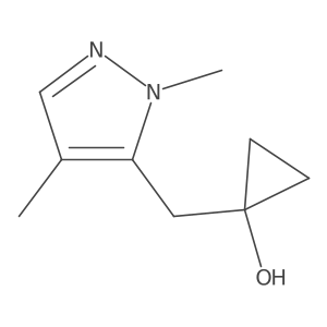 1-[(1,4-dimethyl-1H-pyrazol-5-yl)methyl]cyclopropan-1-ol Structure