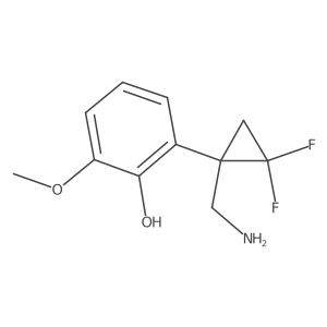 2-[1-(Aminomethyl)-2,2-difluorocyclopropyl]-6-methoxyphenol Structure